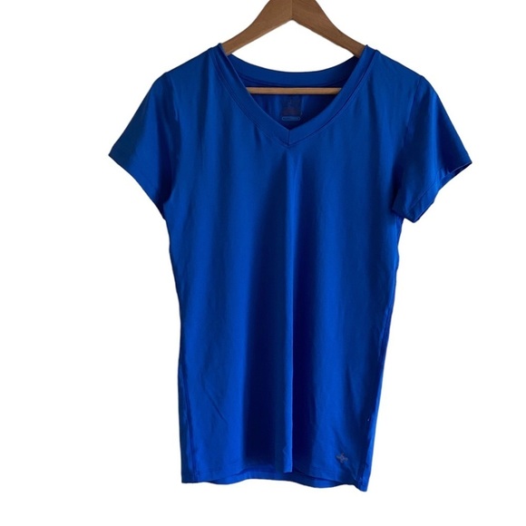 Tommie Copper Tops - Tommie Copper Women's XL Recovery Liberate V-Neck Short Sleeve Shirt Blue